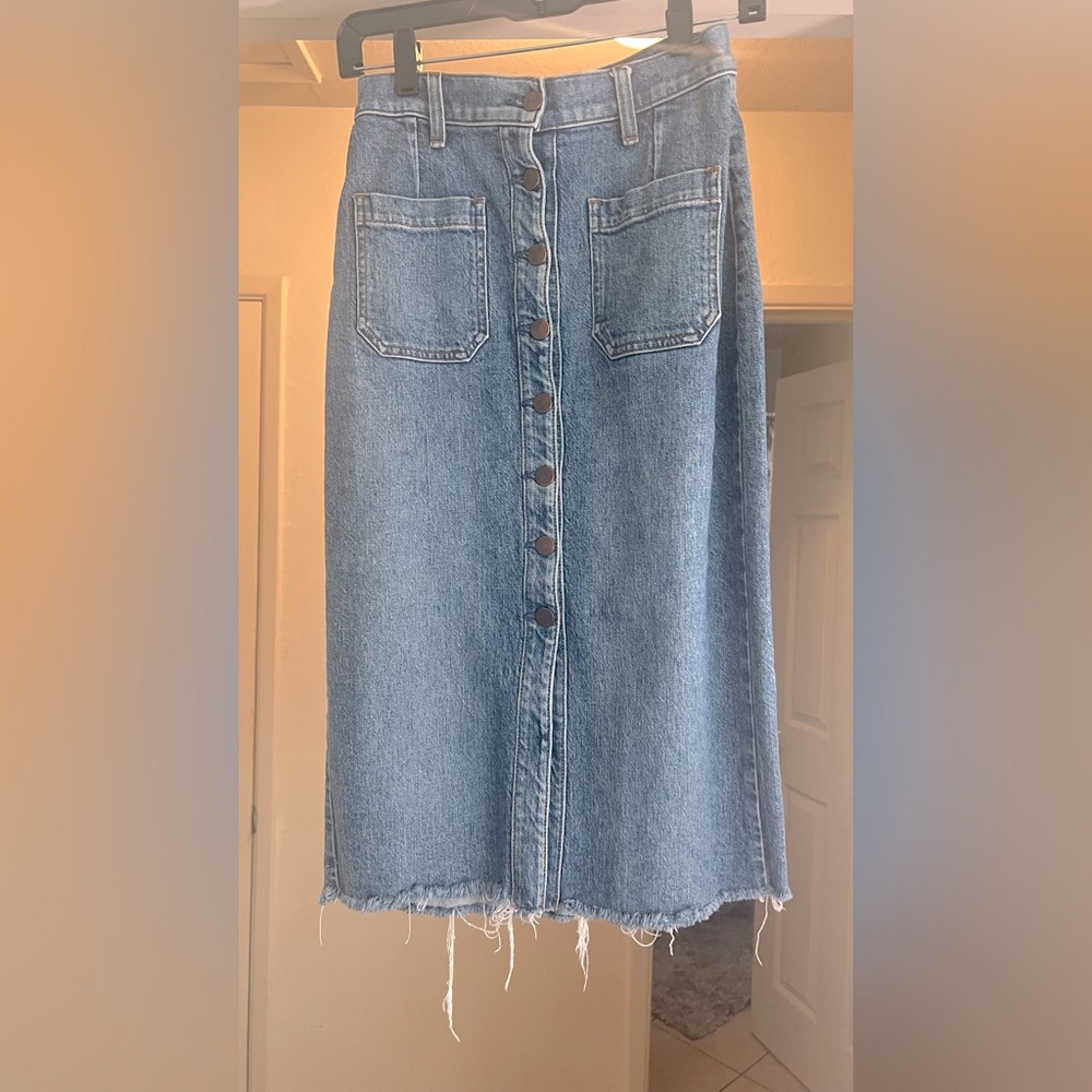 Reformation denim skirt